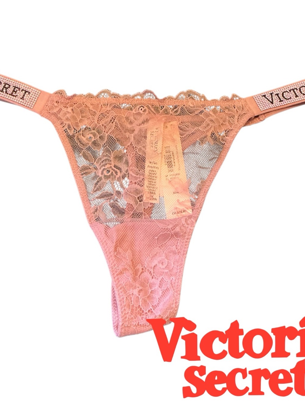 Victoria's Secret Lace Thong - Peach Pink